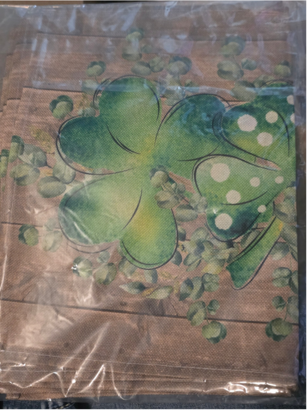 Shamrock St. Patrick's Day Placemats Set of 4,โ One Size, Brown and Green
